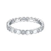 Womens Moissanite Wedding Band