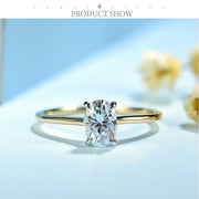 10K Yellow  gold plated Moissanite Ring