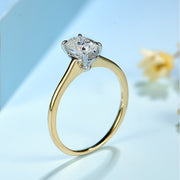 10K Yellow  gold plated Moissanite Ring