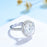 10K/14k White  gold plated Ring With Oval Moissanite