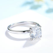 White gold 2.0c Moissanite Ring