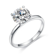 White  gold plated 2.0c Moissanite Ring