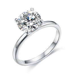 White gold 2.0c Moissanite Ring