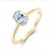 10k Yellow  gold plated With 1.0ct Moissanite