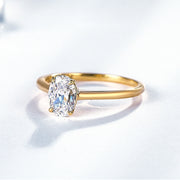 10k Yellow  gold plated With 1.0ct Moissanite