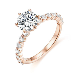 10k/14k White/Yellow/Rose  gold plated Moissanite Ring