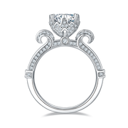 1.0ct Antique Moissanite Ring Set in Silver