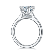 1.0ct/2.0ct/3.0ct Moissanite Ring Set in Silver