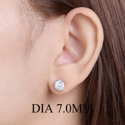 White  gold plated/Rose  gold plated/Yellow  gold plated Moissanite ear rings