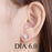 White  gold plated/Rose  gold plated/Yellow  gold plated Moissanite ear rings