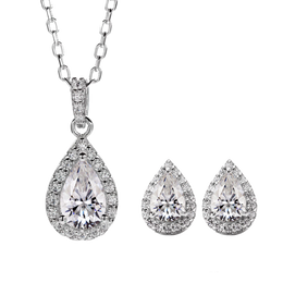 Pear Moissanite Jewelry Set