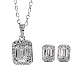 Emerald Moissanite Jewelry Set