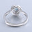 Adjustable silver ring with Natural Blueish Mystic Quartz Topaz