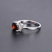 Vintage Silver Ring with 2.21Ct Natural Garnet Stone
