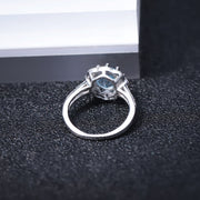 Sky Blue Topaz on silver ring