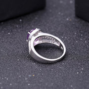 Silver Ring with 1.75ct Purple Amethyst