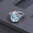 Silver Ring with 5.75ct Blue Topaz