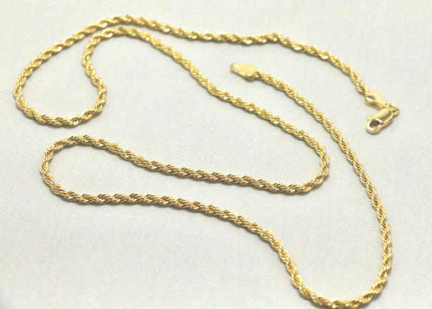 Rope chain with square saint mary charm